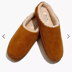 Madewell Suede Scuff Slippers golden pecan NWT